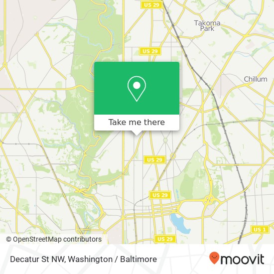 Decatur St NW, Washington, DC 20011 map