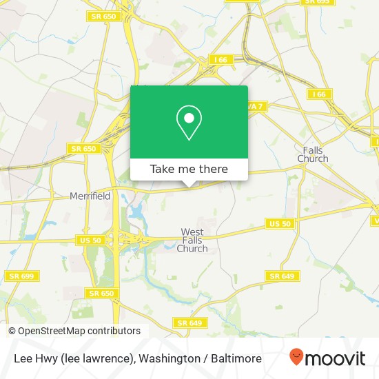 Mapa de Lee Hwy (lee lawrence), Falls Church, VA 22042