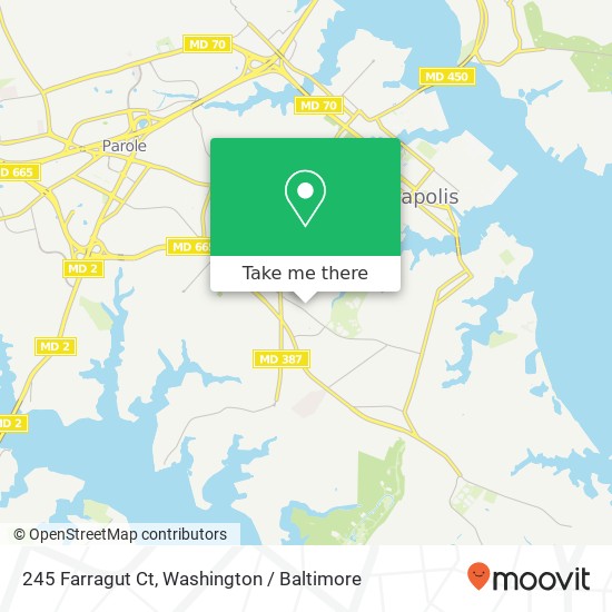 Mapa de 245 Farragut Ct, Annapolis, MD 21403