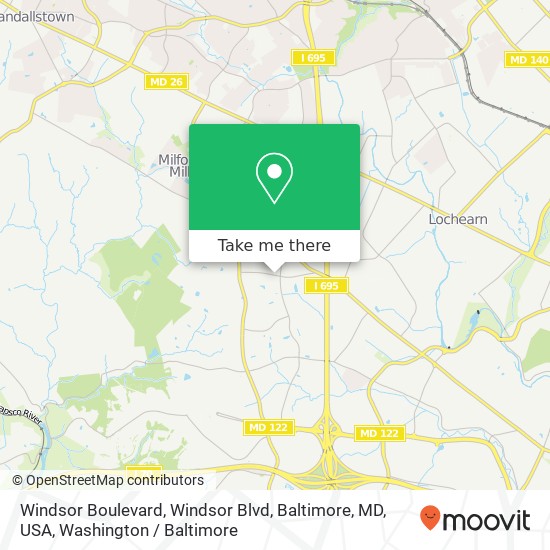 Windsor Boulevard, Windsor Blvd, Baltimore, MD, USA map