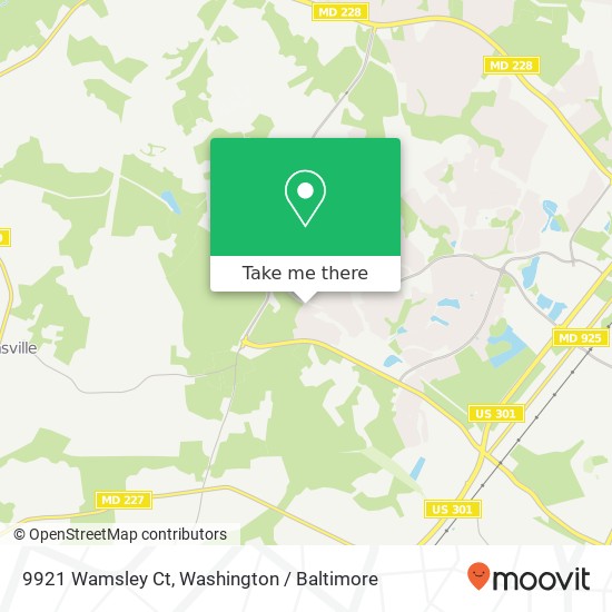Mapa de 9921 Wamsley Ct, White Plains, MD 20695
