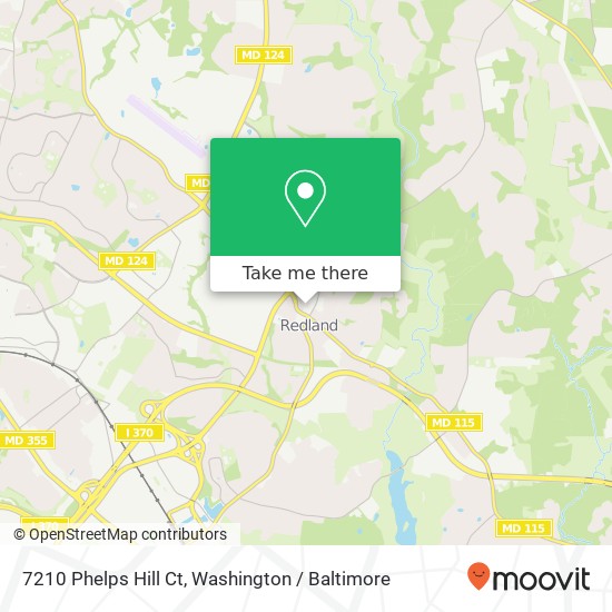 Mapa de 7210 Phelps Hill Ct, Derwood, MD 20855