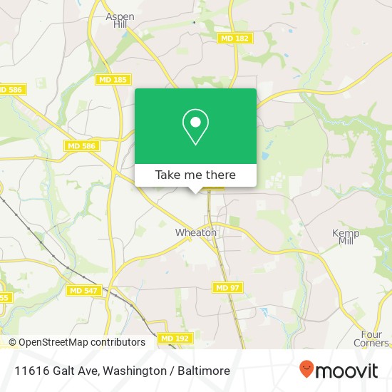 Mapa de 11616 Galt Ave, Silver Spring, MD 20902