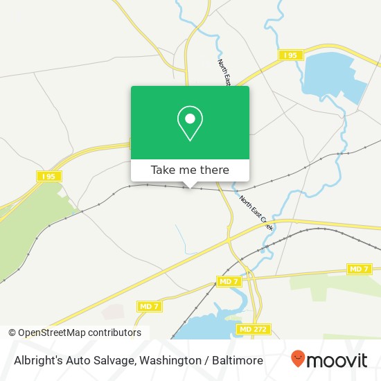 Mapa de Albright's Auto Salvage, 40 Creedmore Ln