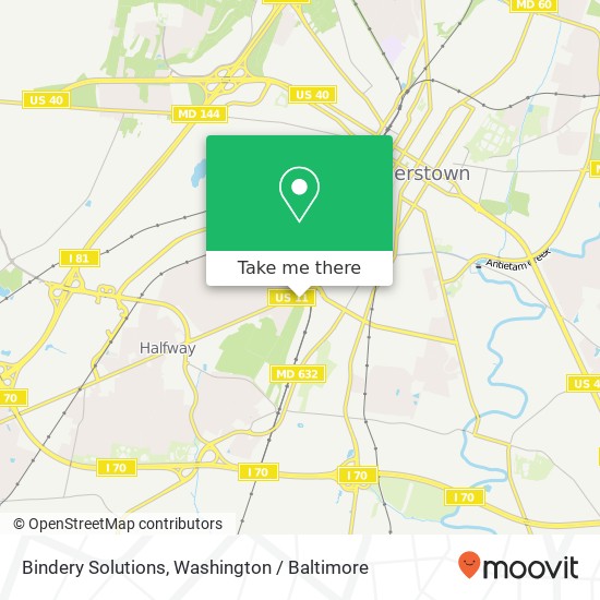 Mapa de Bindery Solutions, 1044 Virginia Ave