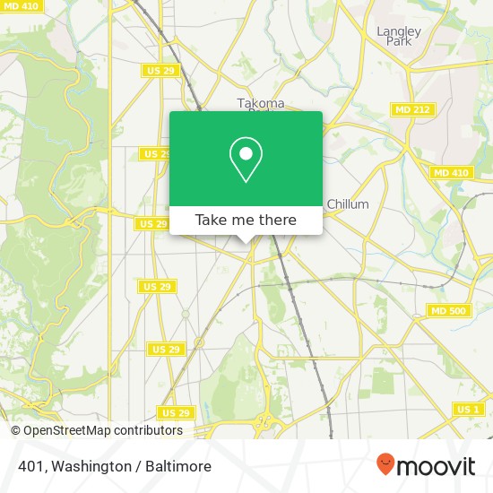 Mapa de 401, 20 Longfellow St NW #401, Washington, DC 20011, USA