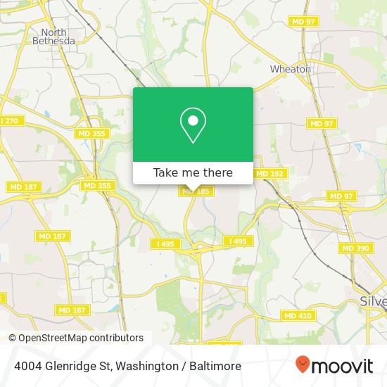 Mapa de 4004 Glenridge St, Kensington, MD 20895