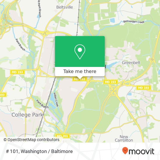 # 101, 6215 Greenbelt Rd # 101, Berwyn Heights, MD 20740, USA map