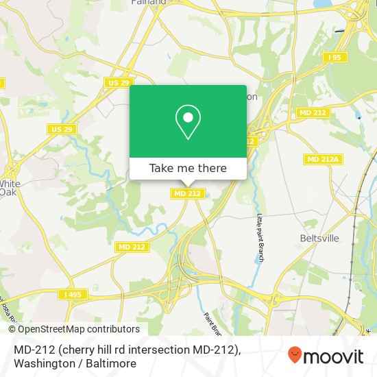 Mapa de MD-212 (cherry hill rd intersection MD-212), Hyattsville (LANGLEY PARK), MD 20783