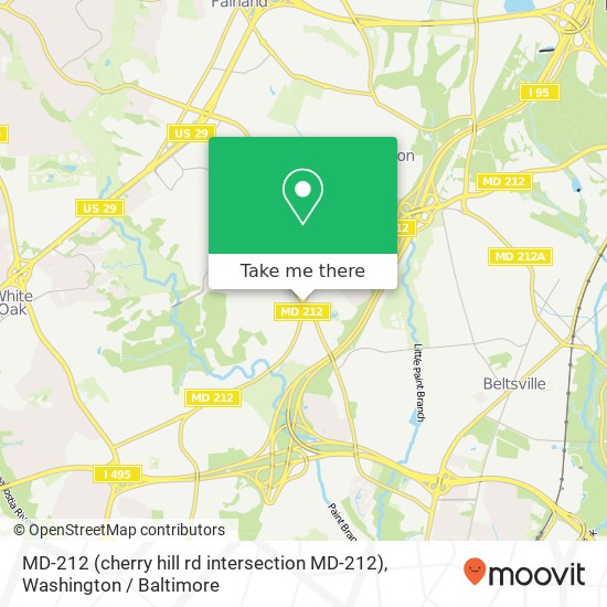 MD-212 (cherry hill rd intersection MD-212), Hyattsville (LANGLEY PARK), MD 20783 map