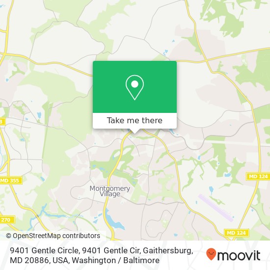 Mapa de 9401 Gentle Circle, 9401 Gentle Cir, Gaithersburg, MD 20886, USA