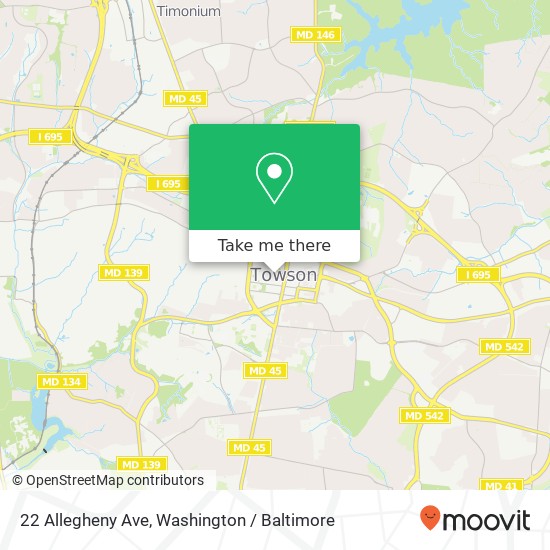 22 Allegheny Ave, Towson, MD 21204 map