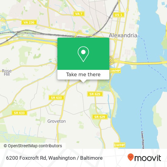 6200 Foxcroft Rd, Alexandria, VA 22307 map