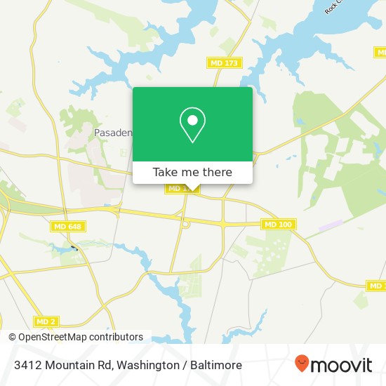 Mapa de 3412 Mountain Rd, Pasadena, MD 21122