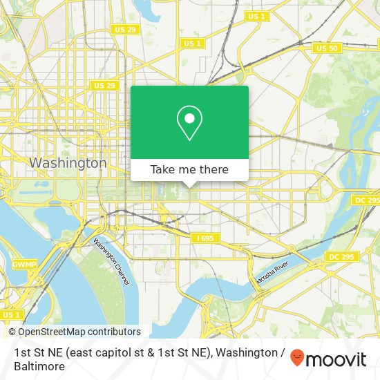 1st St NE (east capitol st & 1st St NE), Washington, DC 20003 map