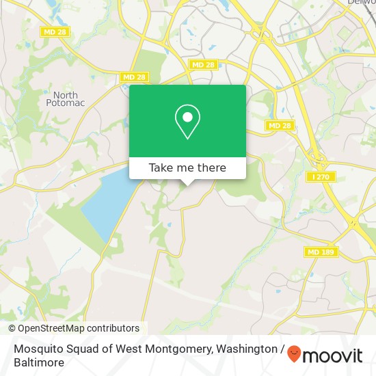 Mapa de Mosquito Squad of West Montgomery