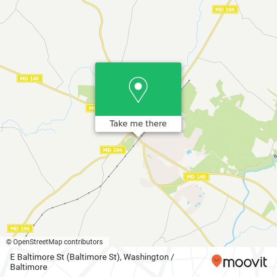 Mapa de E Baltimore St (Baltimore St), Taneytown, MD 21787