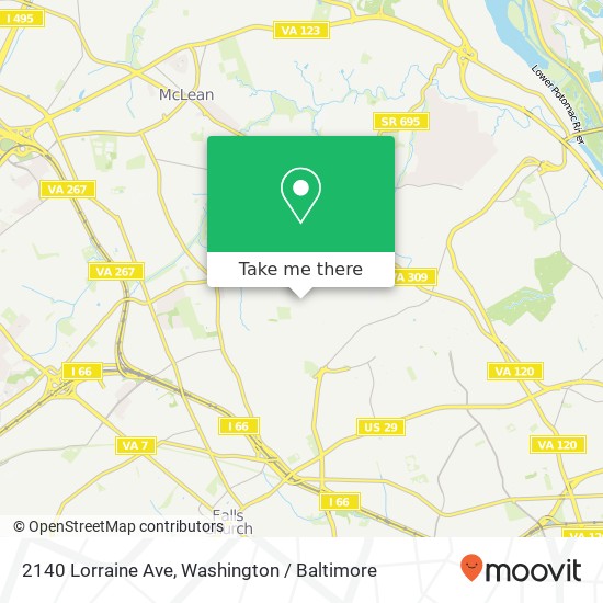 2140 Lorraine Ave, McLean, VA 22101 map