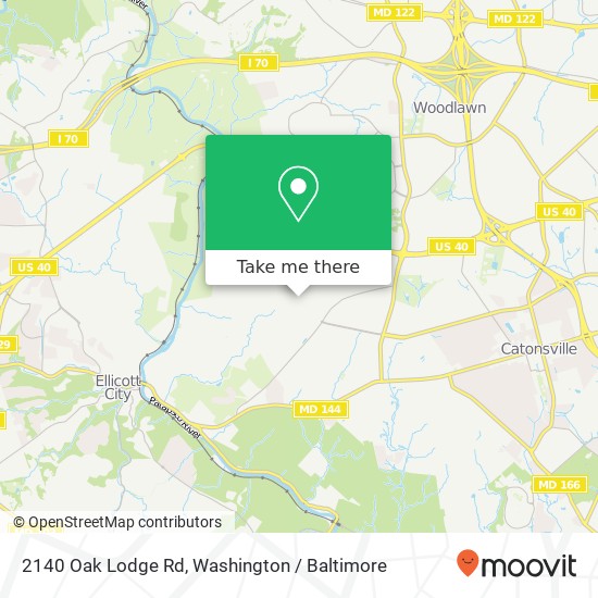 Mapa de 2140 Oak Lodge Rd, Catonsville, MD 21228