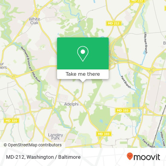 Mapa de MD-212, Hyattsville, MD 20783