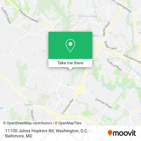 How to Get to 11100 Johns Hopkins Rd in Howard County by Bus or Metro?