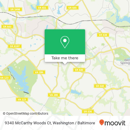 Mapa de 9340 McCarthy Woods Ct, Burke, VA 22015