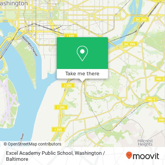 Excel Academy Public School, 2501 Martin Luther King Jr Ave SE map