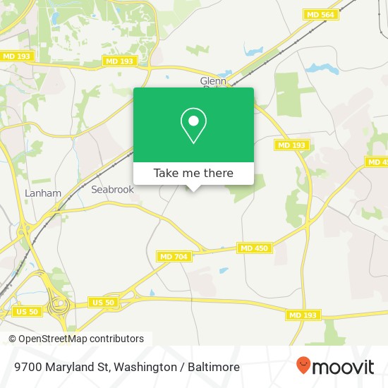 Mapa de 9700 Maryland St, Lanham, MD 20706