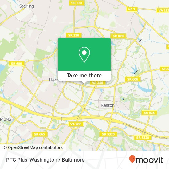 Mapa de PTC Plus, 299 Herndon Pkwy