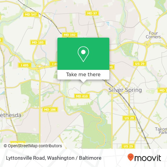 Lyttonsville Road, Lyttonsville Rd, Silver Spring, MD 20910, USA map