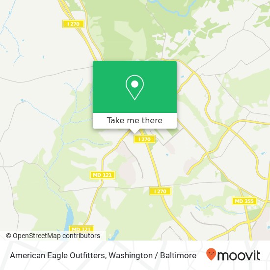 Mapa de American Eagle Outfitters, 22705 Clarksburg Rd