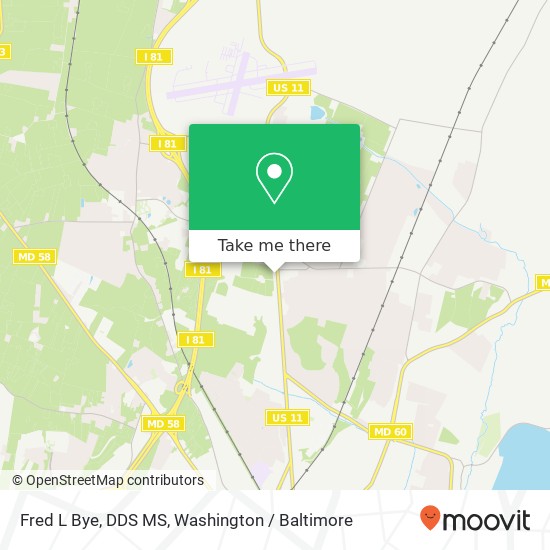 Fred L Bye, DDS MS, 13424 Pennsylvania Ave map