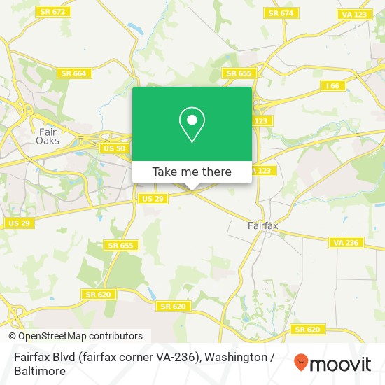 Mapa de Fairfax Blvd (fairfax corner VA-236), Fairfax, VA 22030