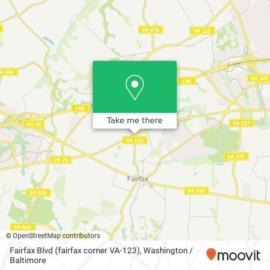 Fairfax Blvd (fairfax corner VA-123), Fairfax, VA 22030 map