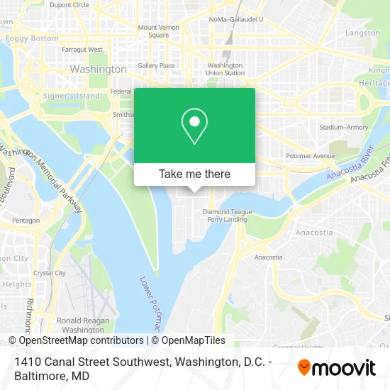 Mapa de 1410 Canal Street Southwest