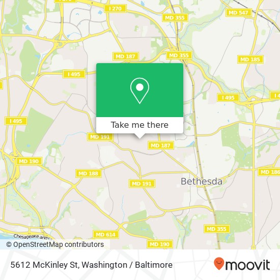 Mapa de 5612 McKinley St, Bethesda, MD 20817