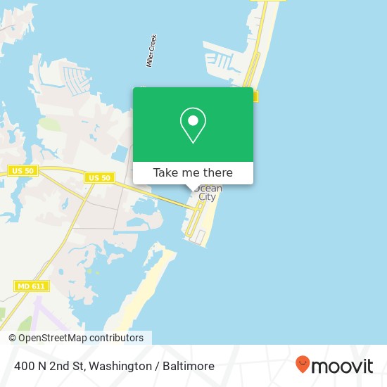 Mapa de 400 N 2nd St, Ocean City, MD 21842