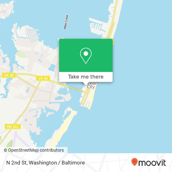 Mapa de N 2nd St, Ocean City, MD 21842