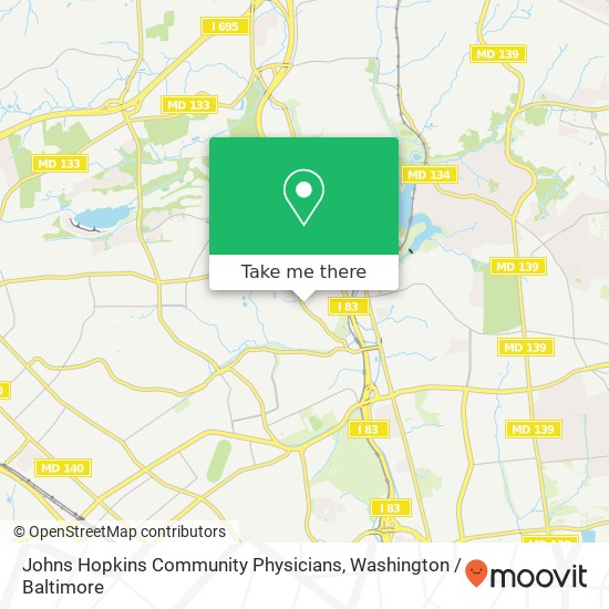 Mapa de Johns Hopkins Community Physicians, 6225 Smith Ave