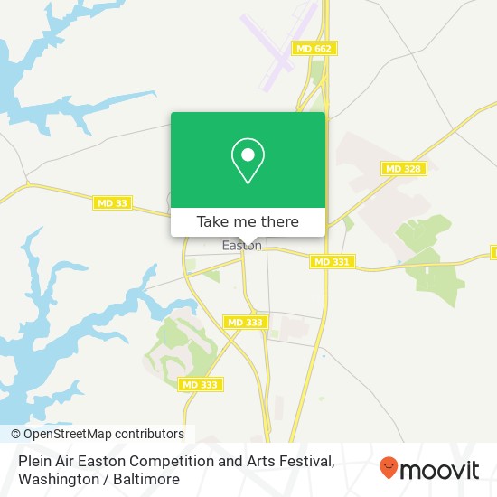 Plein Air Easton Competition and Arts Festival map