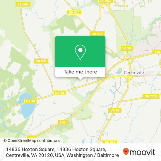 Mapa de 14836 Hoxton Square, 14836 Hoxton Square, Centreville, VA 20120, USA