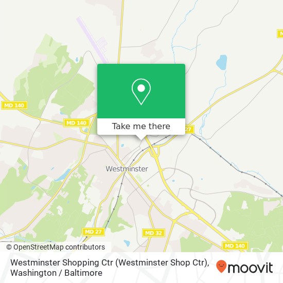 Mapa de Westminster Shopping Ctr (Westminster Shop Ctr), Westminster, MD 21157