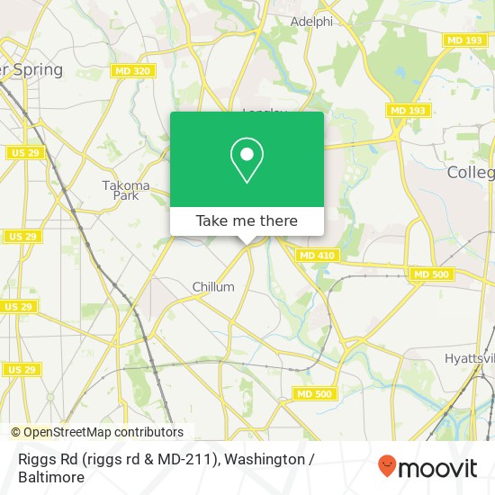 Mapa de Riggs Rd (riggs rd & MD-211), Hyattsville, MD 20782