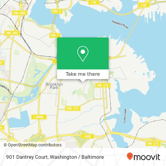 901 Dantrey Court, 901 Dantrey Ct, Baltimore, MD 21225, USA map