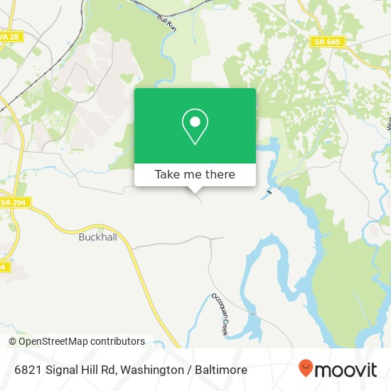 Mapa de 6821 Signal Hill Rd, Manassas, VA 20111