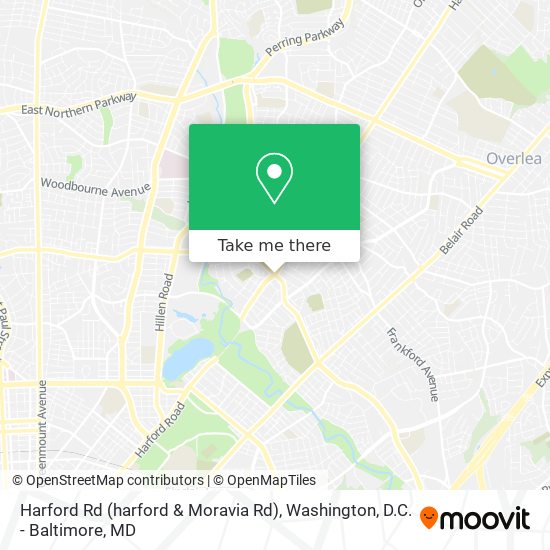 Mapa de Harford Rd (harford & Moravia Rd)