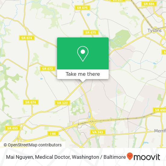 Mapa de Mai Nguyen, Medical Doctor, 410 Maple Ave W