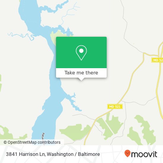 Mapa de 3841 Harrison Ln, Huntingtown, MD 20639