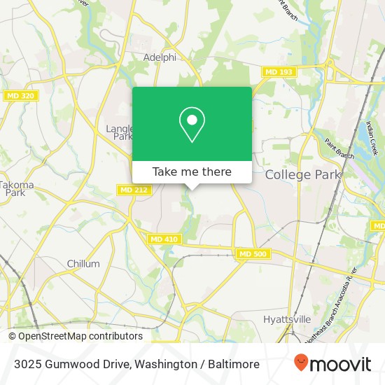 3025 Gumwood Drive, 3025 Gumwood Dr, Hyattsville, MD 20783, USA map