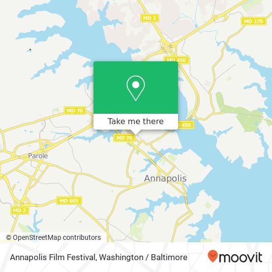 Mapa de Annapolis Film Festival, 107 Annapolis St